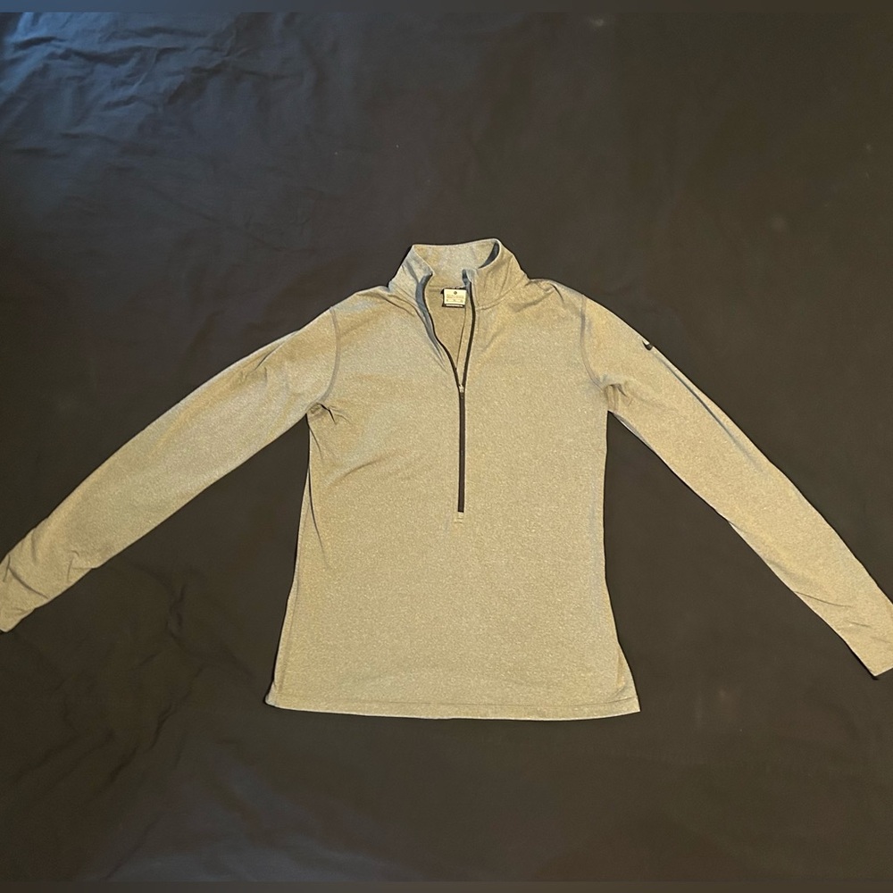 Women’s Nike Gray Long-Sleeve Zip Pullover Size XL